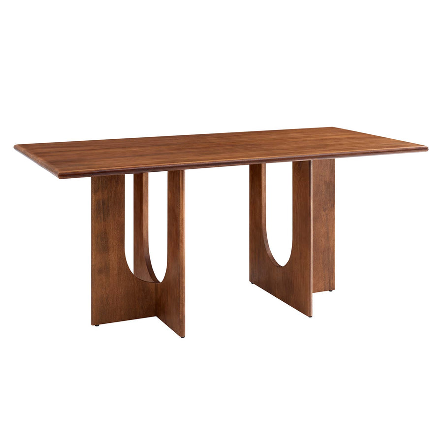 Salon Rectangular 70" Wood Dining Table in Walnut