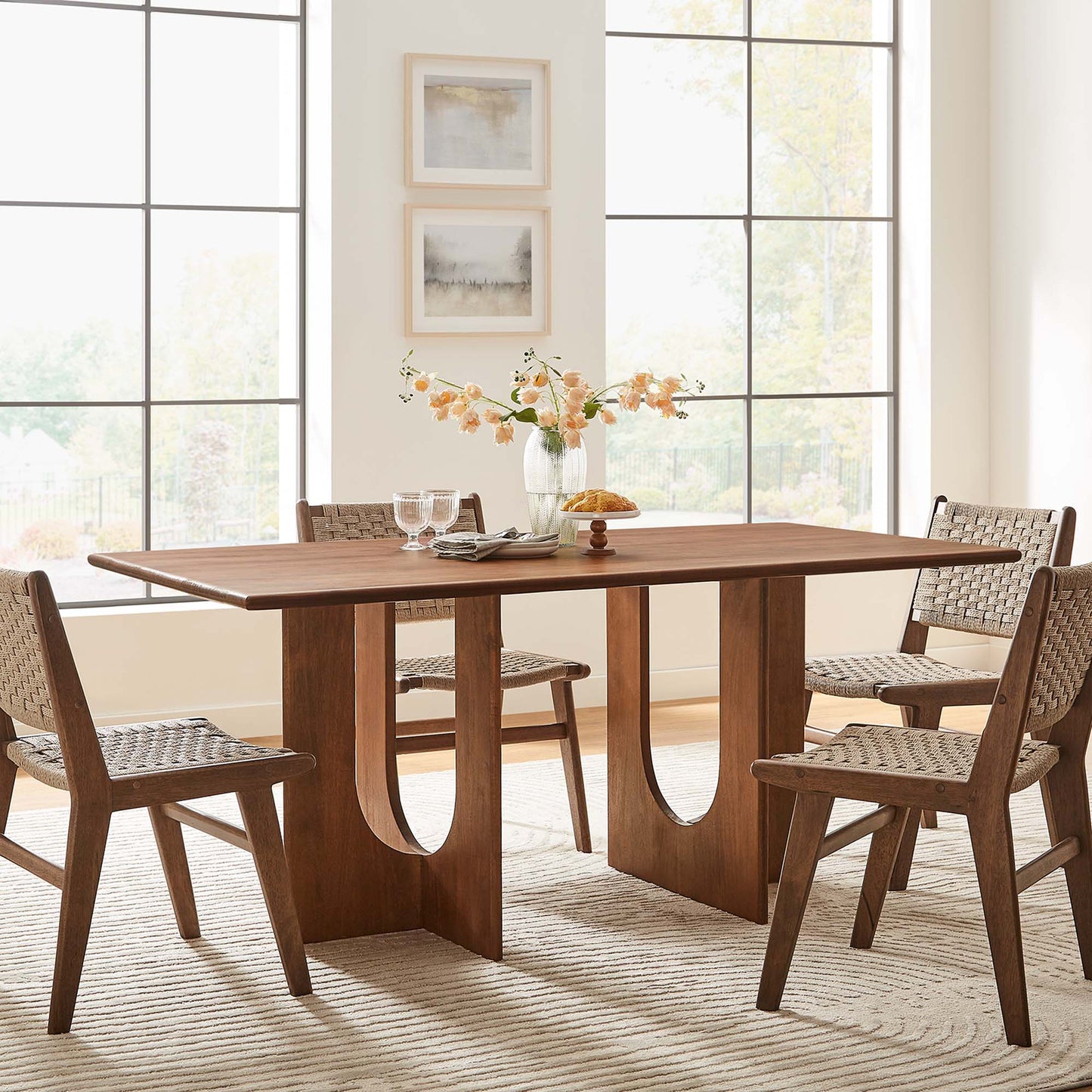 Rivian Rectangular 70" Wood Dining Table by Furniture For America