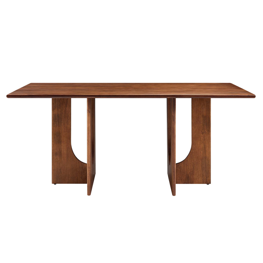 Salon Rectangular 70" Wood Dining Table in Walnut