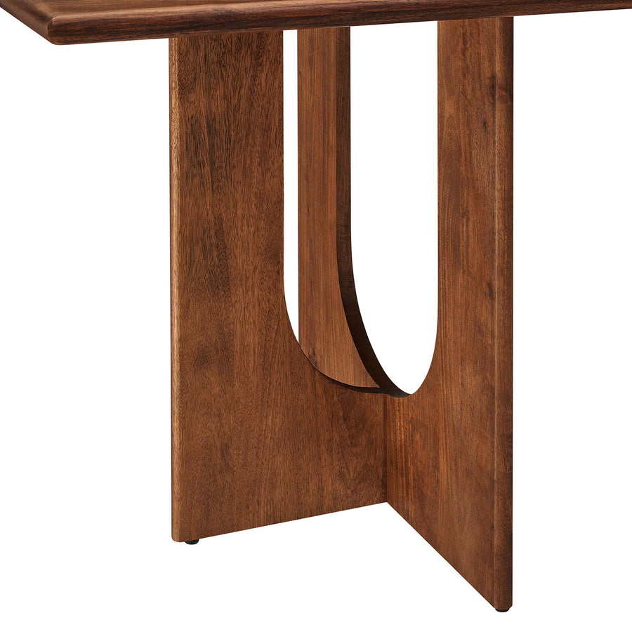 Salon Rectangular 70" Wood Dining Table in Walnut