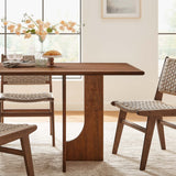 Salon Rectangular 70" Wood Dining Table in Walnut
