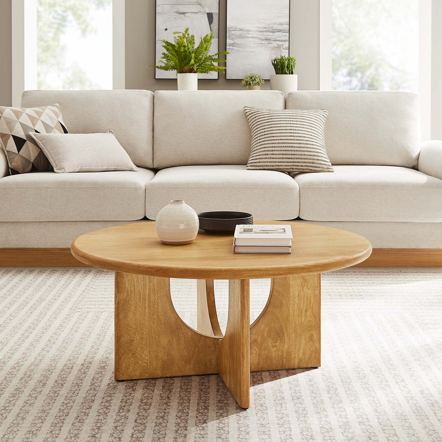 Rivian Round 34" Coffee Table by Furniture For America