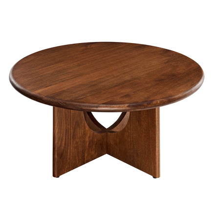 Rivian Round 34" Coffee Table in Walnut