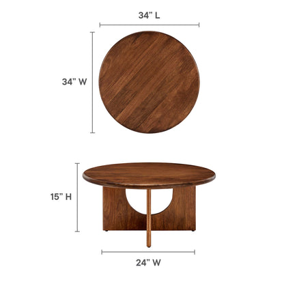 Rivian Round 34" Coffee Table by Furniture For America