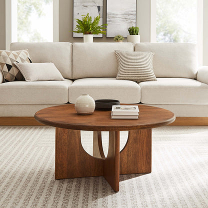 Rivian Round 34" Coffee Table by Furniture For America