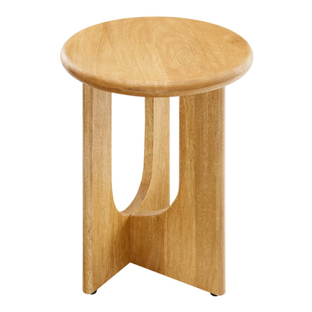 Rivian Round Side Table in Oak