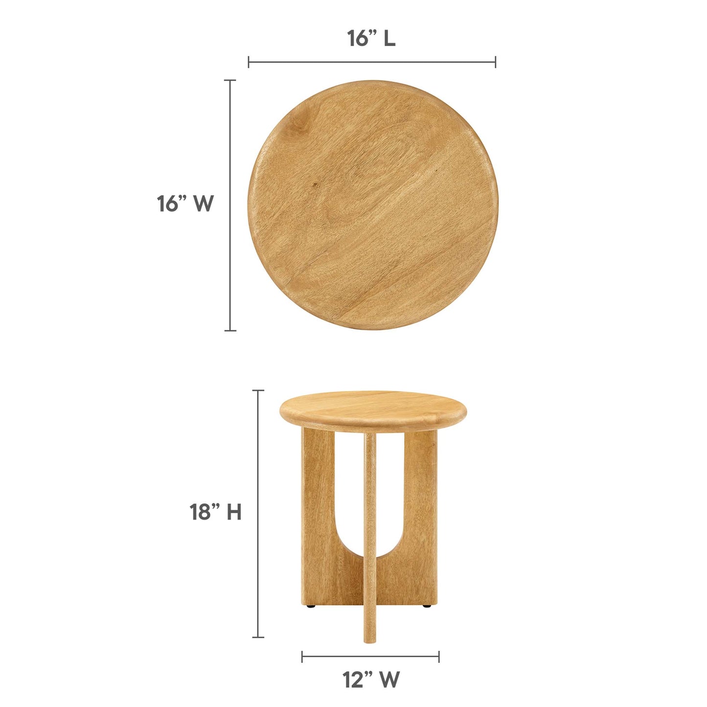 Rivian Round Side Table by Furniture For America