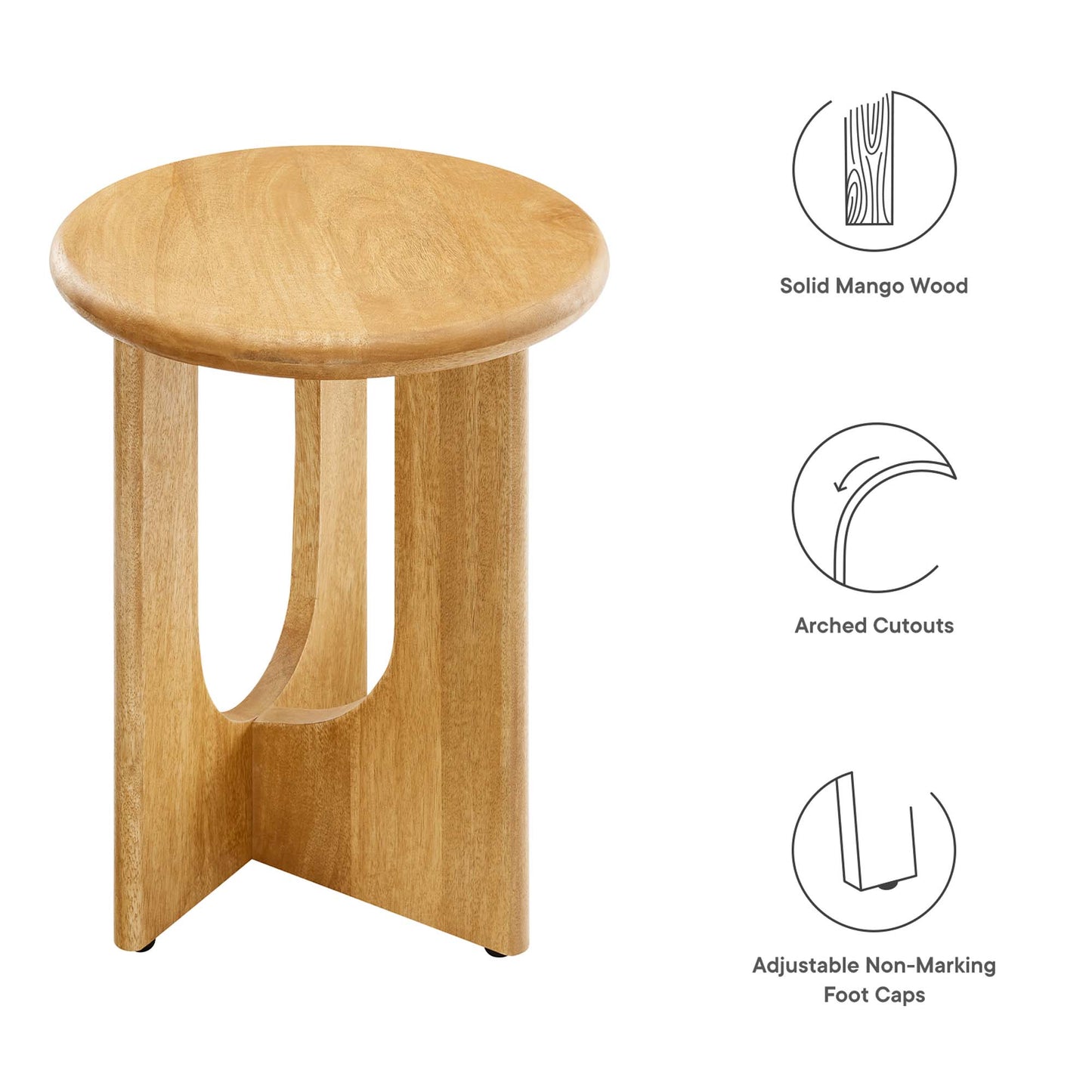 Rivian Round Side Table by Furniture For America
