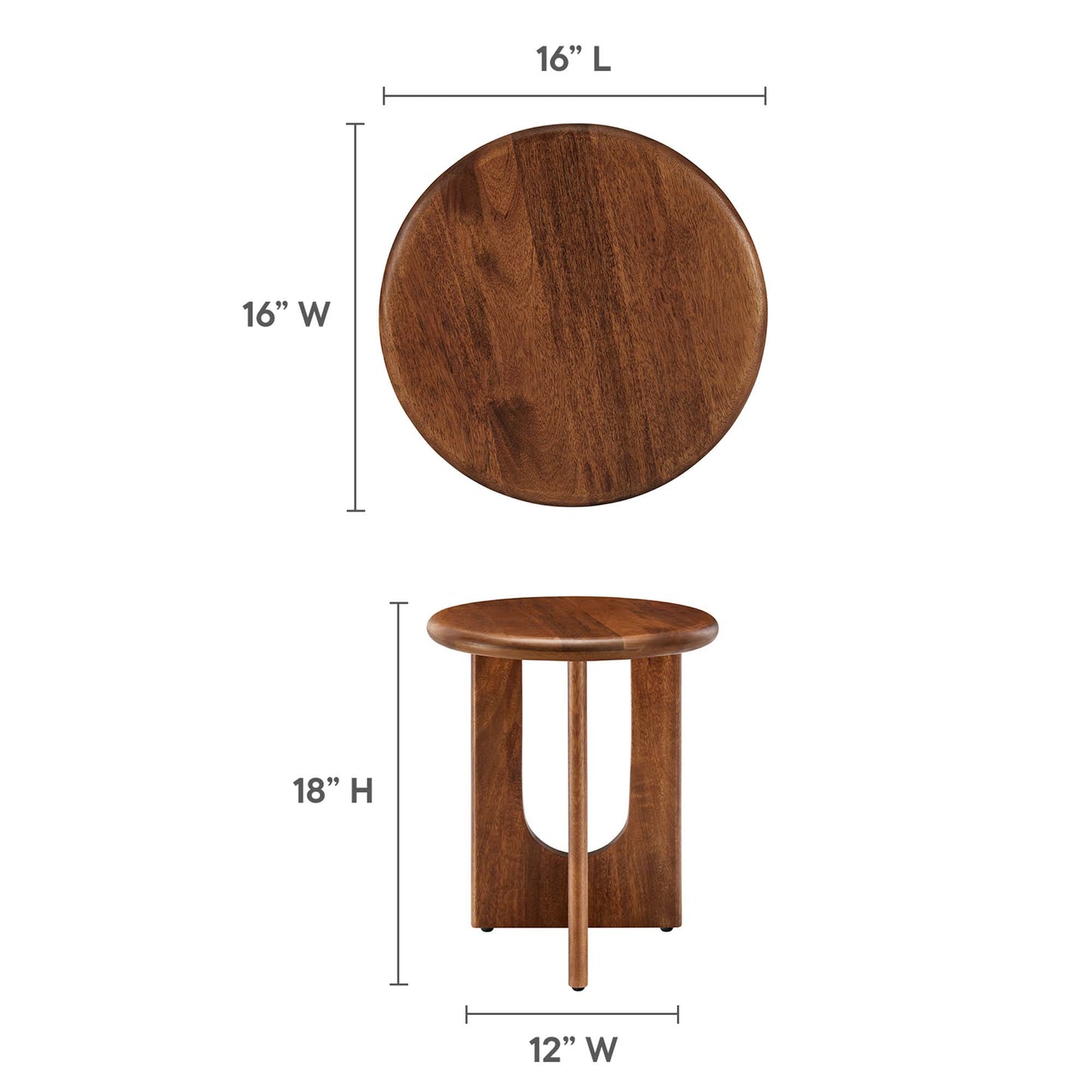 Rivian Round Side Table by Furniture For America