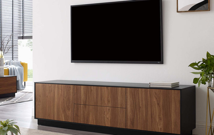 Sandalwood 63" TV Stand in Black Walnut