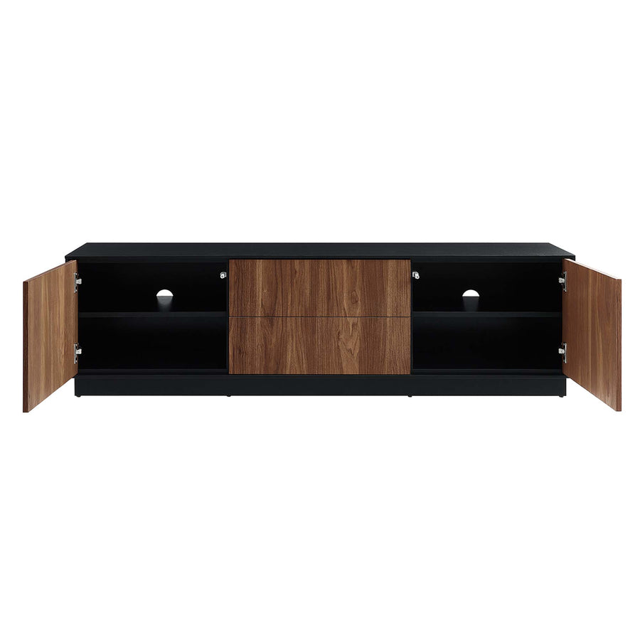 Sandalwood 63" TV Stand in Black Walnut
