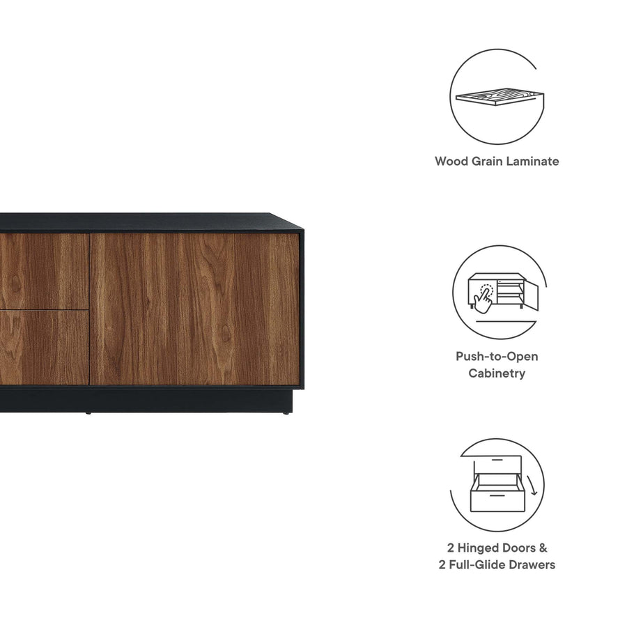 Sandalwood 63" TV Stand in Black Walnut