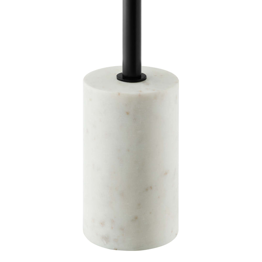 Albarracin Round Side Table in White Black