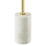 Albarracin Round Side Table in White Brass