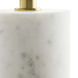 Albarracin Round Side Table in White Brass