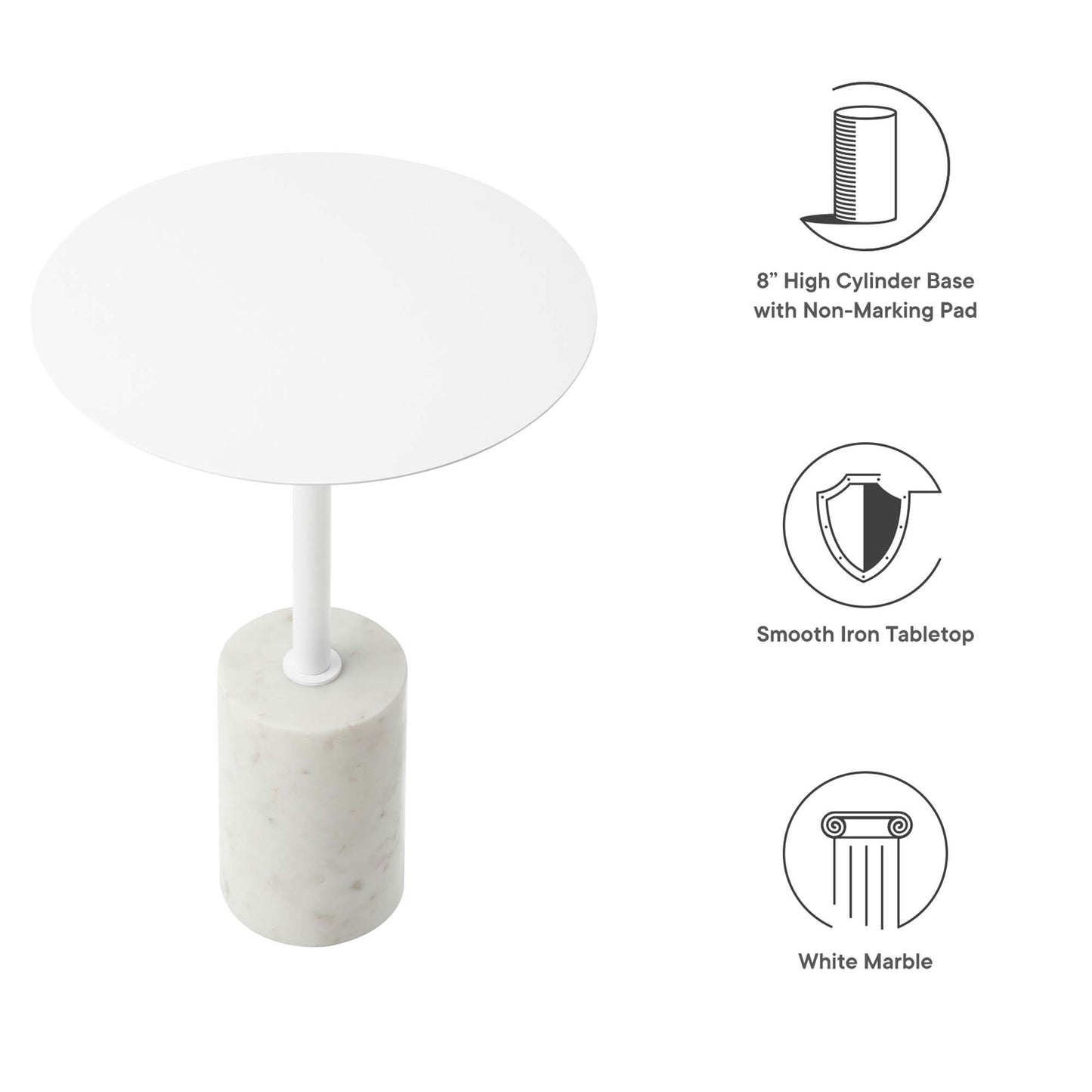 Lyric Round Side Table by Furniture For America