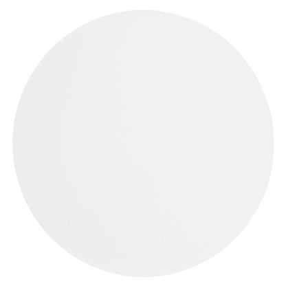 Aliza Round White Marble Side Table by Furniture For America