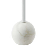 Tindra Round White Marble Side Table in White White