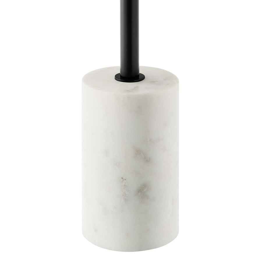 Brielle Round Acacia Wood Side Table in White Light Oak