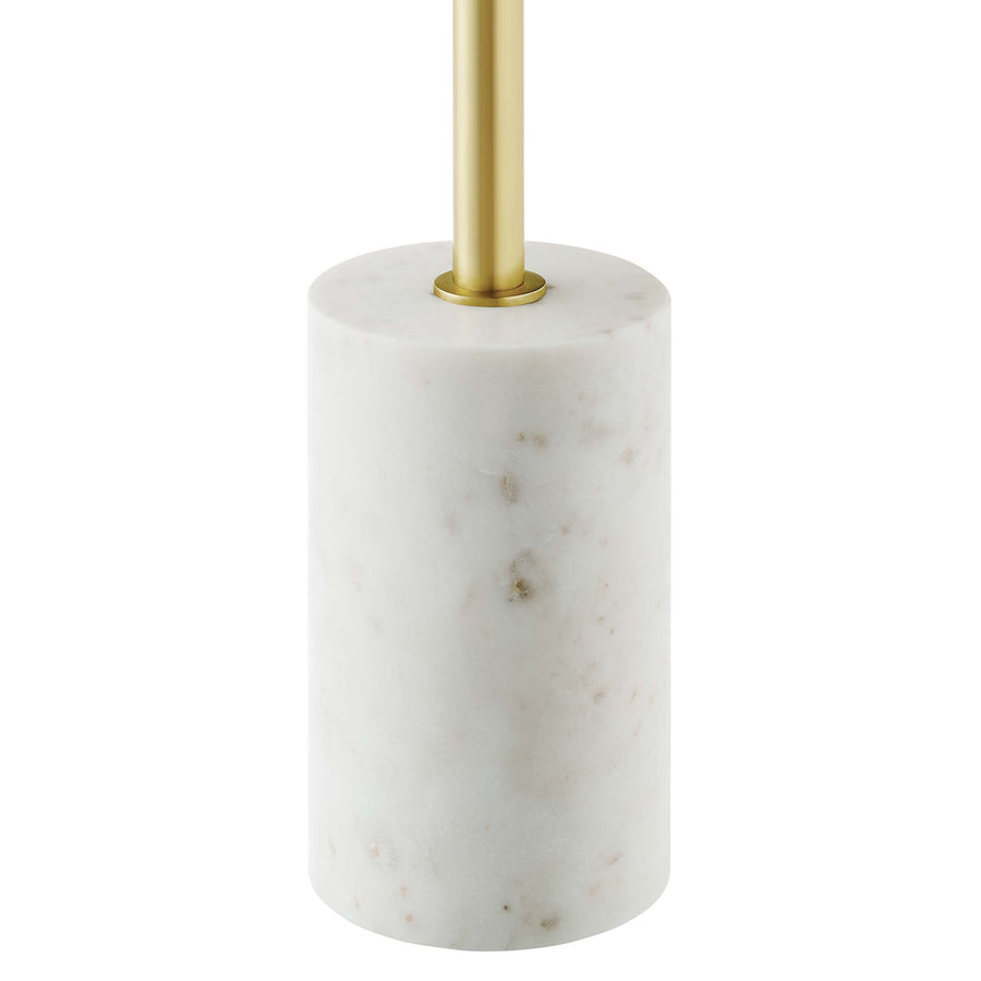 Brielle Round Acacia Wood Side Table in White Walnut