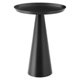 Morella Round Side Table in Black