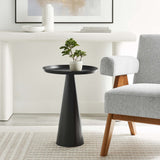 Morella Round Side Table in Black