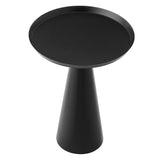 Morella Round Side Table in Black
