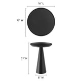 Morella Round Side Table in Black