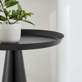 Morella Round Side Table in Black