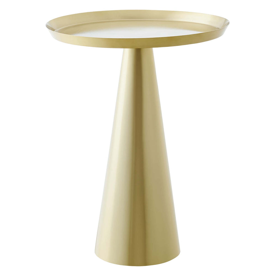 Morella Round Side Table in Brass