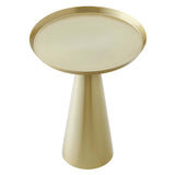 Morella Round Side Table in Brass