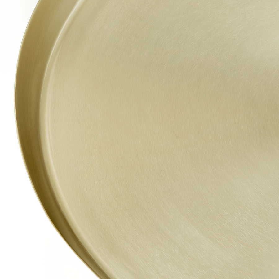 Morella Round Side Table in Brass