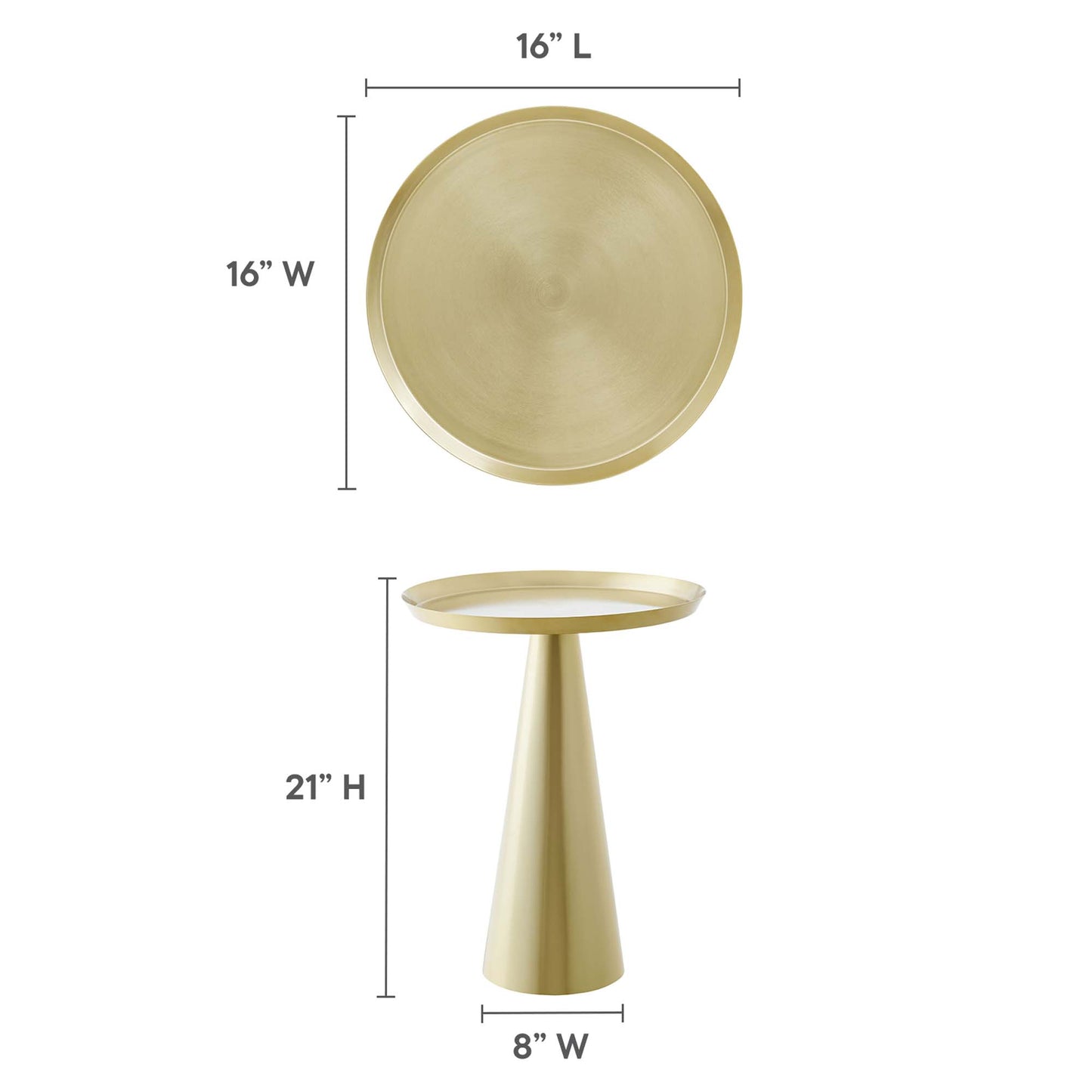 Maren Round Side Table by Furniture For America