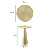 Morella Round Side Table in Brass