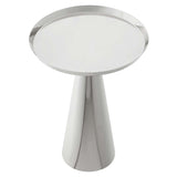 Morella Round Side Table in Nickel