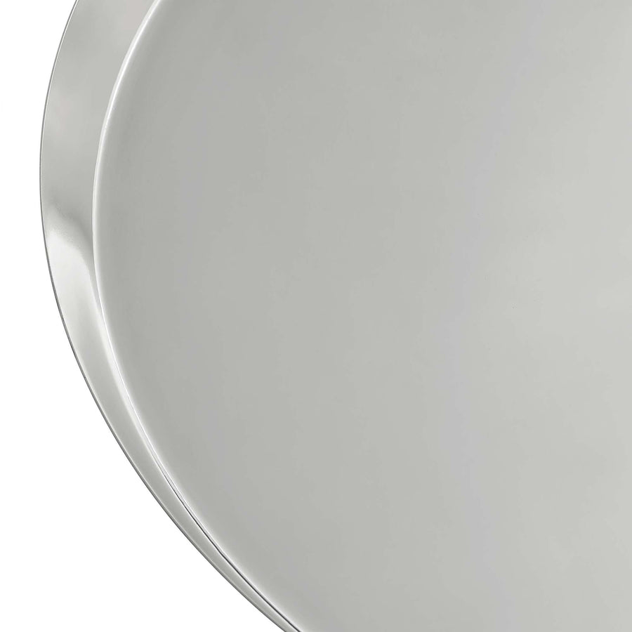 Morella Round Side Table in Nickel