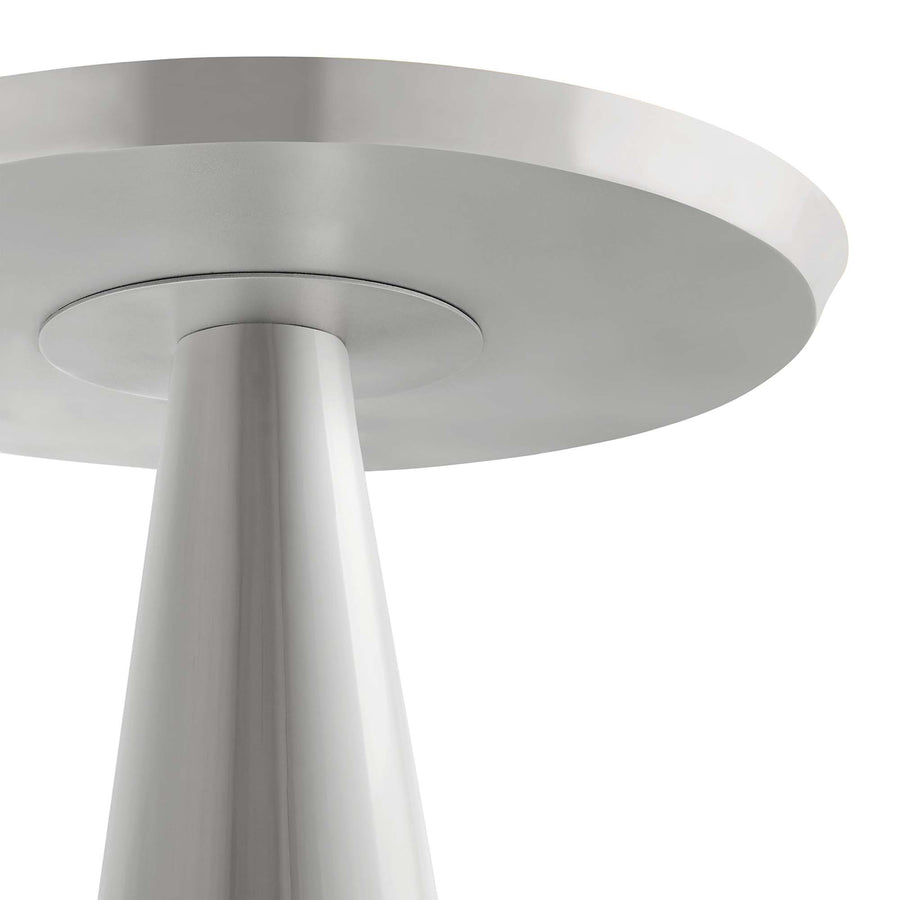 Morella Round Side Table in Nickel