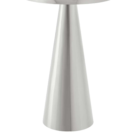 Maren Round Side Table in Nickel