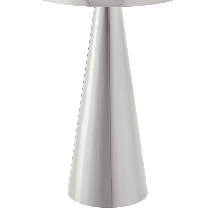 Morella Round Side Table in Nickel