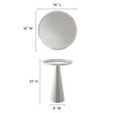 Morella Round Side Table in Nickel
