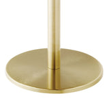Mireille Round White Marble Side Table in Brass White