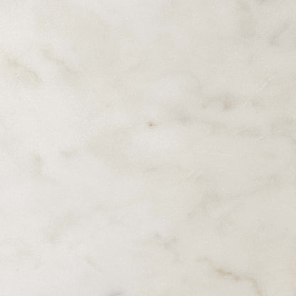 Viva Round White Marble Side Table by Furniture For America