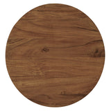 Mireille Round Acacia Wood Side Table in Black Light Oak