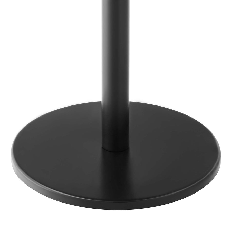 Mireille Round Acacia Wood Side Table in Black Light Oak