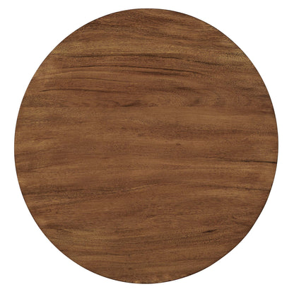 Viva Round Acacia Wood Side Table by Furniture For America