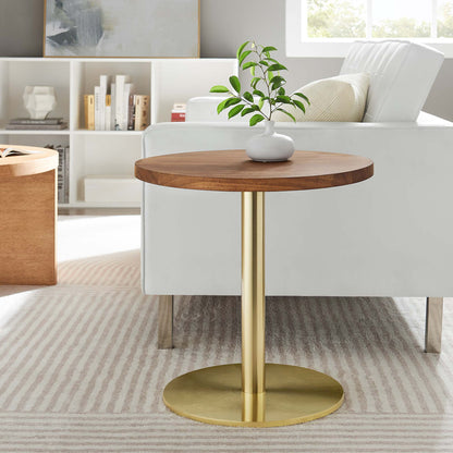 Viva Round Acacia Wood Side Table by Furniture For America