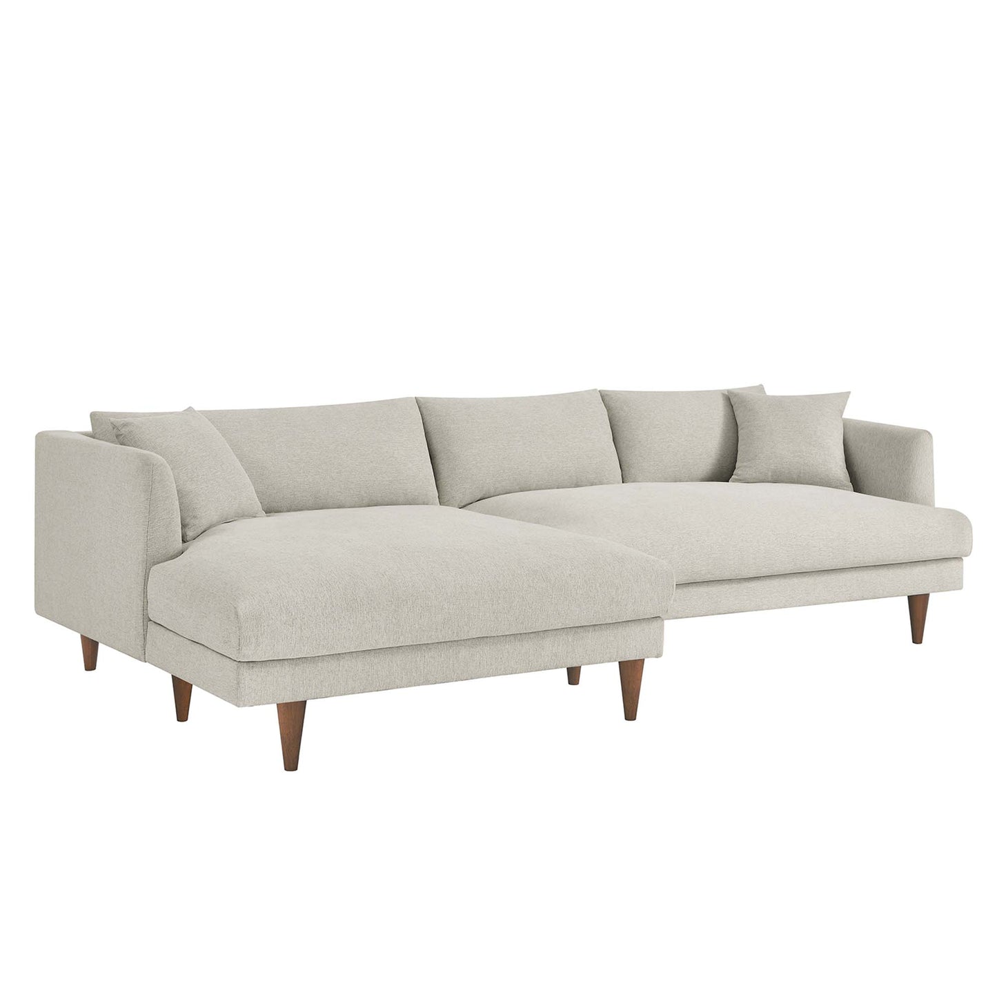 Zoya Left-Facing Down Filled Overstuffed Sectional Sofa by Furniture for America