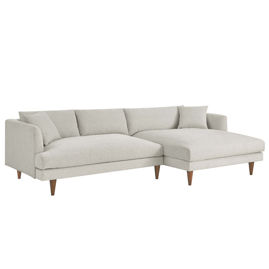 Zoya Right-Facing Down Filled Overstuffed Sectional Sofa by Furniture for America