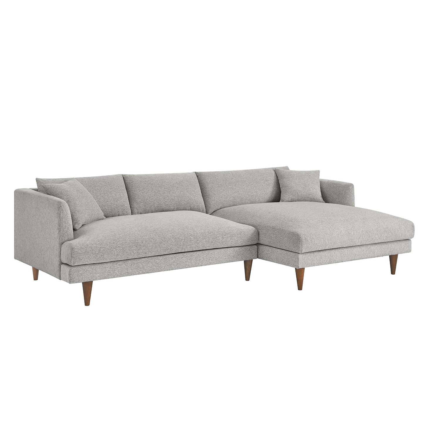 Zoya Right-Facing Down Filled Overstuffed Sectional Sofa by Furniture for America