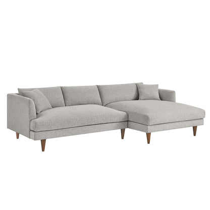 Zoya Right-Facing Down Filled Overstuffed Sectional Sofa by Furniture for America